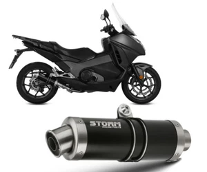 Scarico Storm by Mivv Gp Nero acciaio inox per Honda Integra 750 2016 > 2020 - Imagen 1 de 4