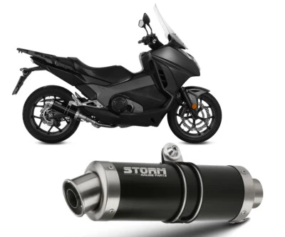 Scarico Storm by Mivv Gp Nero acciaio inox per Honda Integra 750 2016 > 2020 - Immagine 1 di 4