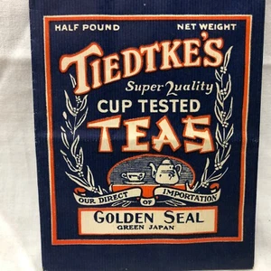 Borsa da tè vintage in carta Tiedtke's Toledo Ohio - Foto 1 di 9