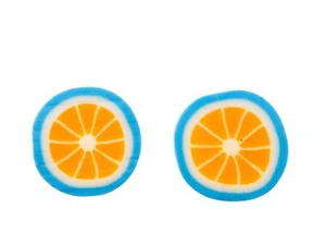 Naranja Azul Pendientes Miniblings Enchufe Fruta Exóticas Fruta Disco Plástico - Imagen 1 de 5