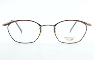 OLIVER PEOPLES L.A. Brille OP 66 MC Oval Eye Frame Copper Fancy  + PRADA Case - Picture 1 of 12