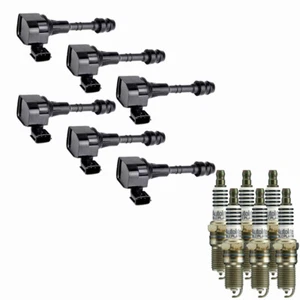 UF349 Engine Ignition Coils + Autolite 5325 Spark Plugs For Nissan 4.0L 3.5L - Picture 1 of 6