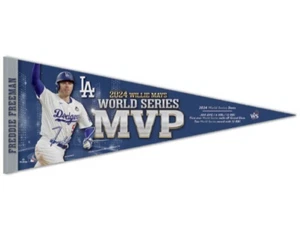FREDDIE FREEMAN LOS ANGELES DODGERS 2024 WORLD SERIES MVP PENNANT 12"X30" MLB - Picture 1 of 1