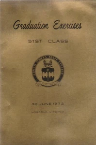 ARMED FORCES STATE COLLEGE 30 JUNE, 1972 GRADUATION PROGRAM, NORFOLK,VA - Picture 1 of 3