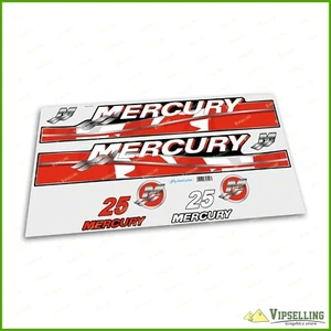 Mercury Outboard  Motor 25 HP Canada Laminated Decals Stickers Salt Blue Water - Bild 1 von 1