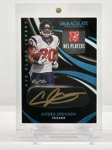 2020 Panini Makulate Eye schwarz Trikot Auto #EB-AJ Andre Johnson 1/1 - Bild 1 von 3