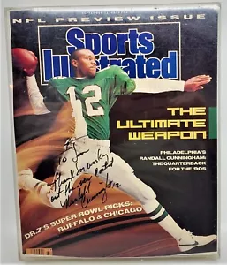 Randall Cunningham Hand Signed & Inscribed Sports Illustrated 1989 Cover w / COA - Picture 1 of 5