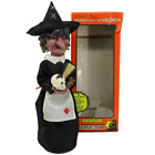 Partially Working 1989 Telco Motion-Ettes Halloween Witch 16-20" Original Box
