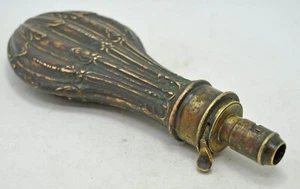Antique English Gun Powder Flask Bottle G & J W Hawksley Sheffield Original Old - Picture 1 of 7