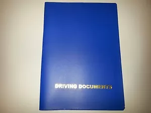 -A5 SOPORTE PARA DOCUMENTOS DE COCHE AZUL MEDIO CON BOLSILLO PARA TARJETAS - Imagen 1 de 2