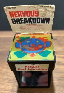 Vintage 1968 Kohner Brothers Nervous Breakdown Creepy Clown Handheld marble Game - Picture 1 of 8