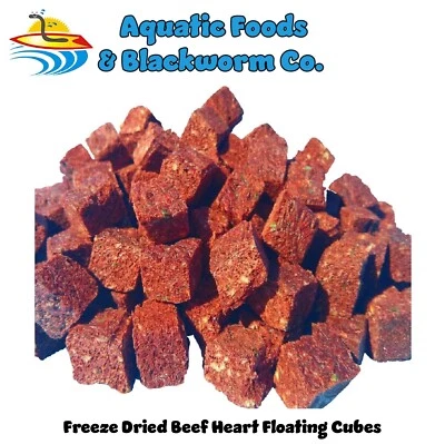 AQUATIC FOODS Beef Heart Mix--Freeze Dried Custom Mix for Discus, Cichlids, ALL Tropical Fish
