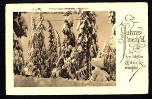 POSTKARTE EIN GLÜCKLICHES JAHR 1930 VINTAGE ORIGINALS CARTOLINA BUON ANNO (74) - Foto 1 di 2