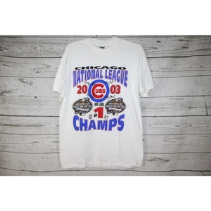 Chicago Cubs 2003 National League Champions Error Print World Series T-shirt - Picture 1 of 4