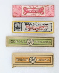 4x Schachtel für Nadeldosen der Firmen Herold/Burchard/Columbia  Needle-tin D282 - Picture 1 of 2