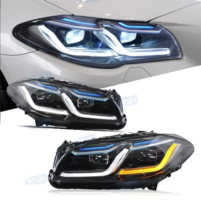 LED Headlights Laser For BMW 5 Series F10 F11 2009-2013 Xenon Upgrade Headlamp Foto 1 de 4