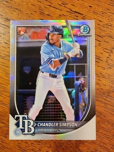 2025 Bowman Chrome Chandler Simpson Red Rookie Refractor RC - Bild 1 von 2