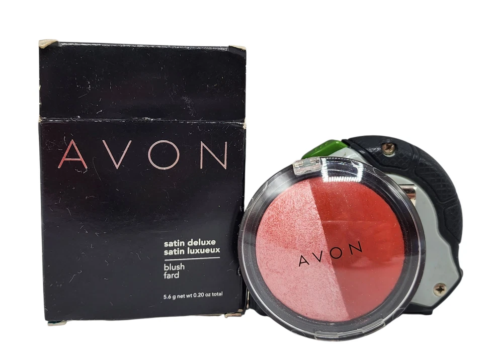 Avon satin deluxe BLUSH powder - Pink Neutral Duo - 0.20 oz  - New in box - Image 1 of 3