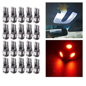 20pcs T10 5-SMD 5050 Red LED Light Bulbs 192 168 194 W5W 2825 158 12V & - Imagen 1 de 8