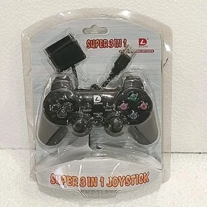 Controller Sony PlayStation PC Super 3 in 1 Joystick Dilong Black New Sealed - Picture 1 of 5