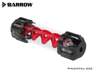 Barrow T-VIRUS Aluminium + Acrylique Double Hélice Réservoir 205mm CMYKL-205 Rouge - Photo 1/7