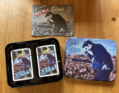 Elvis Presley 2000 Special Edition UNO Card Game Storage Tin Mattel 42541 - Image 1 of 2
