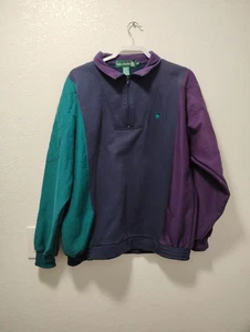 Vintage Knights Of The Round Table Herren Colorblock Pullover Polo Sweatshirt XL - Bild 1 von 13