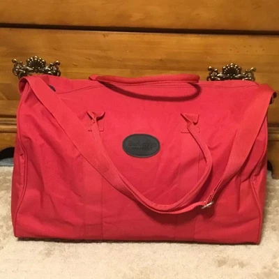 Bolso Cartera de Hombro BURBERRY Fragrancias Grande Rojo Lona Fin de Semana 20x12x9.5 Foto 1 de 4