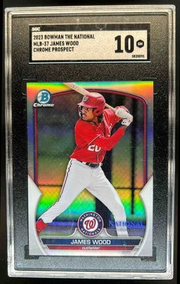2023 Bowman Chrome National Convention James Wood #MLB-37 Nationals SGC 10 - Image 1 of 2