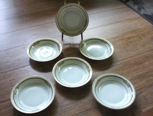 Vintage Theodore Haviland Limoges France Pink Roses 6 Berry Bowls GIMBEL BROS - Picture 1 of 10