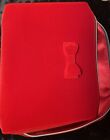 Estee Lauder Makeup Bag/Travel Bag Red Now Velvet And Silly Inside Large