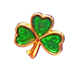 PIN St Patrick Vintage SHAMROCK Pequeño 1/2" Esmalte Irlandés Verde Oro Brillo Tac - Imagen 1 de 3