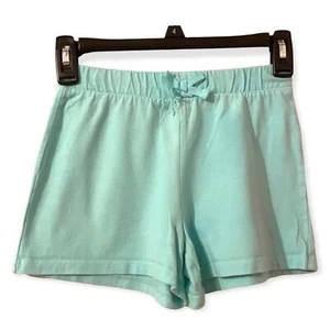 Girls Athletic Bow Detail Blue Shorts - Picture 1 of 1