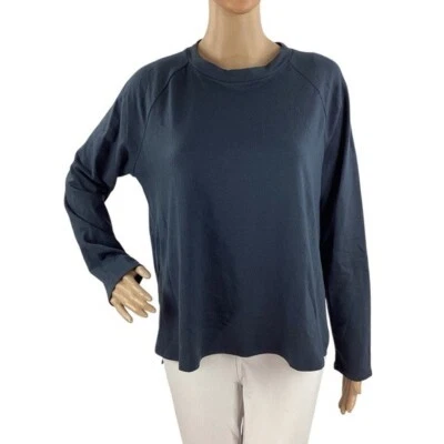 Sudadera Eileen Fisher Azul Oscuro Tencel Algodón Orgánico Elástico Pequeña Foto 1 de 4