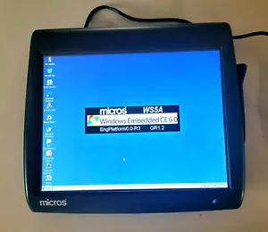 Micros WS5A Workstation Touchscreen POS Terminal/Register 400814-101 with Stand - Picture 1 of 12
