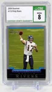 2004 Bowman #113 Philip Rivers RC CSG 8 Rookie Card - Picture 1 of 2