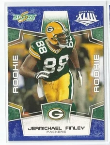 2008 Score Super Bowl BLUE Variation Green Bay Packers Jermichael Finley RC #393 - Bild 1 von 1