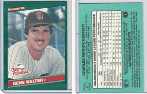 1986 Donruss Rookies Baseball, #47 Gene Walter, Padres - Picture 1 of 1