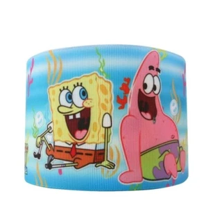 3" Grosgrain Ribbon 5 yards Spongebob cartoon - Picture 1 of 2