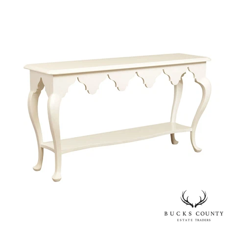 Tommy Bahama 'Gunners Reef' White Painted Two Tier Console Table Cover