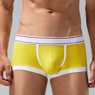 Slip boxer uomo SEOBEAN comodo intimo giovane vita bassa cotone - Immagine 1 di 4