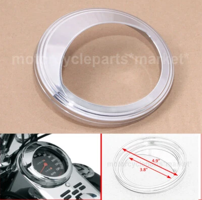 Viseras de anillo de ajuste Speedo velocímetro de 5" para Harley Dyna FXDX Softail Road King Foto 1 de 4