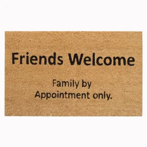 Welcome Mats Friends and Family 18" x 30" SuperScraper Coir Doormat - Accentuary - Picture 1 of 1