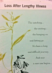 "LOSS AFTER LENGTHY ILLNESS" Symoathy Card It's been a Journey" Hallmark 100XX - Picture 1 of 2