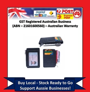 RFID Mens Womens Wallet Security Lined Full Grain Cow Leather BLACK BROWN M13 CY - Picture 1 of 3