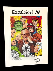 STAN LEE 75 Birthday Print Poster Marvel Comics JOHN ROMITA Art SPIDER-MAN HULK - Picture 1 of 1