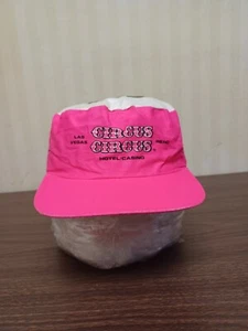 Circus Circus Las Vegas Hat Adult Size Vintage 80s Pink Clown Painters Style - Picture 1 of 7