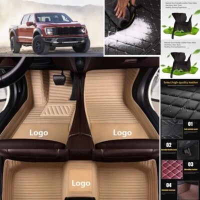 For Ford F250 Full Cab Ranger Car Floor Mats All Weather Luxury Auto Foot Pads Foto 1 de 4