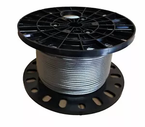 Ringhiera per cavi in acciaio inox 1/4" 1x19 tipo 316 (150 piedi) - Foto 1 di 1