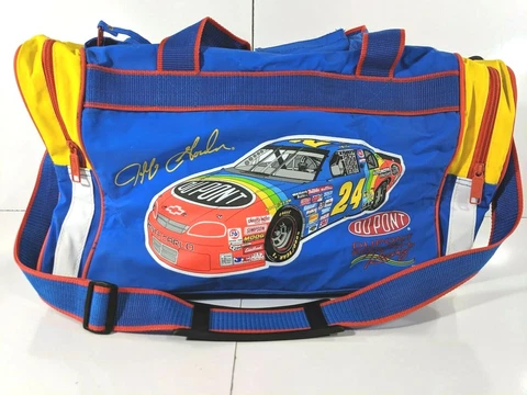 VTG A.D.S Sports NASCAR Jeff Gordon Racing Car 24 Kid's Blue & Yellow Duffle Bag Cover